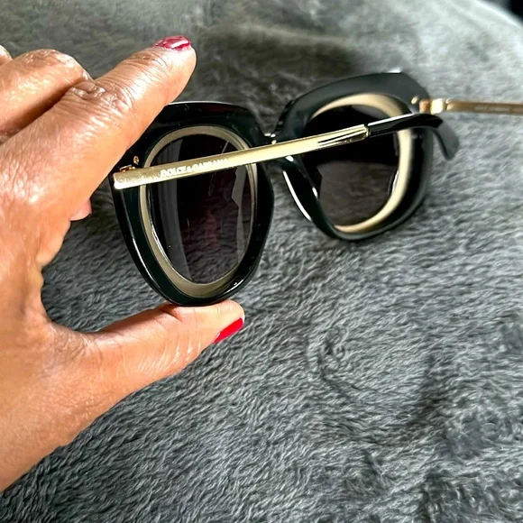 Dolce & Gabbana two tone black and gold acetate sunglasses. Style: DG5104 501/8G - Picture 2 of 12